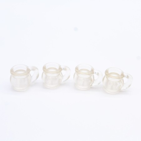 Playmobil 10712 Playmobil Lot de 4 Chopes Verres Transparents