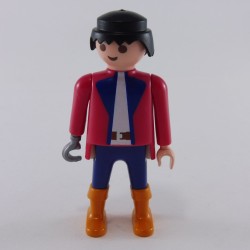 Playmobil 24524 Playmobil Man Captain Pirate Pink and Blue with Hook