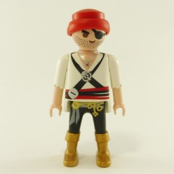 Playmobil 23149 Playmobil Pirate Noir et Blanc Cheveux Rouges