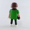 Playmobil Homme Policier Vert et Noir Patrouille à Vélo