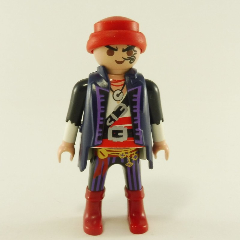 Playmobil 23150 Playmobil Pirate Gros Violet et Noir Cheveux Rouges