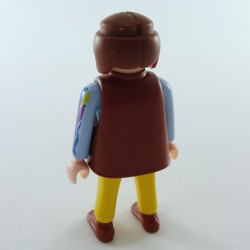 Playmobil Modern Blue and Yellow Woman with Brown Vest