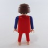 Playmobil Man Red Yellow and Blue Barefoot