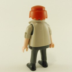 Playmobil Gray Man with Gray Vest