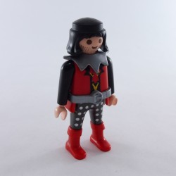 Playmobil 1050 Playmobil Man Black Gray and Red Knight of the Red Dragon