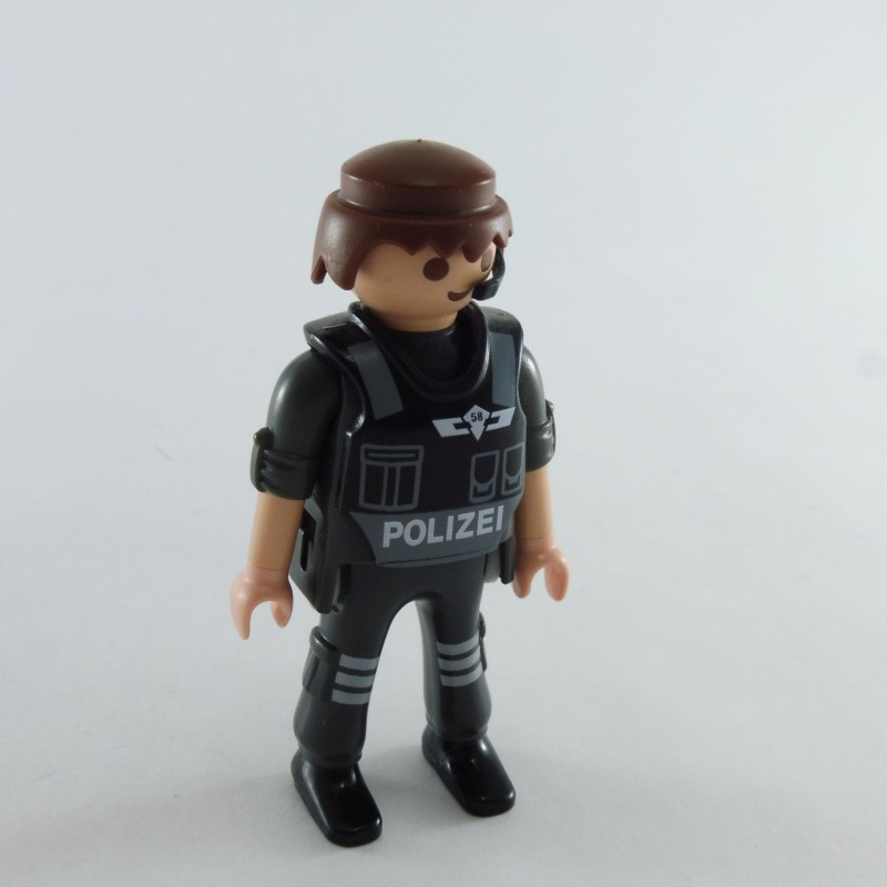 Playmobil 29039 Playmobil Gray Police Officer with Bulletproof Vest