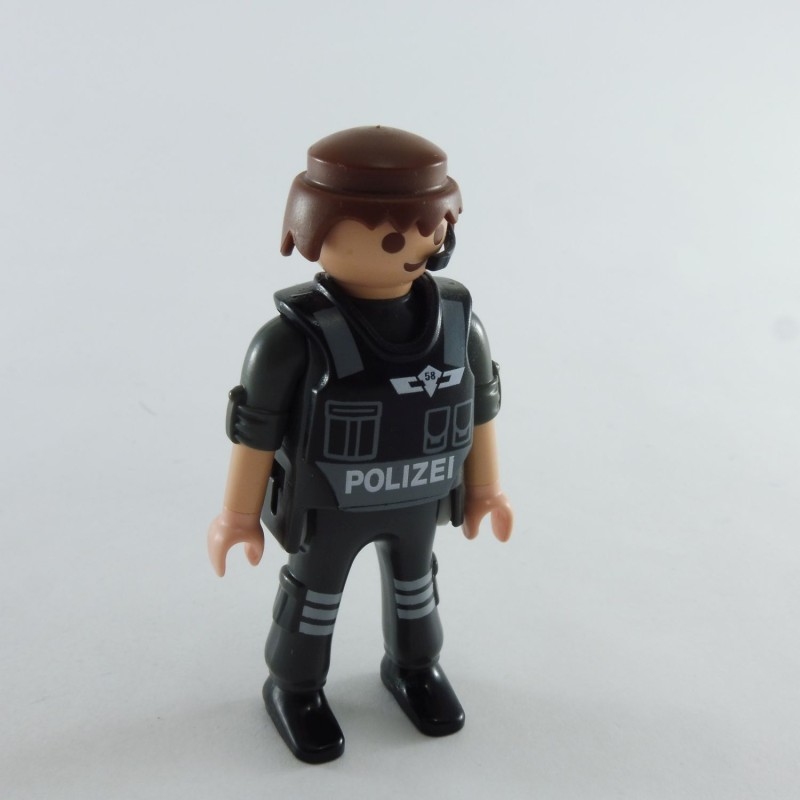 Playmobil 29039 Playmobil Gray Police Officer with Bulletproof Vest
