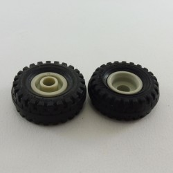 Playmobil 6609 Playmobil Lot of 2 Wheels for Vintage Jeep Width 1
