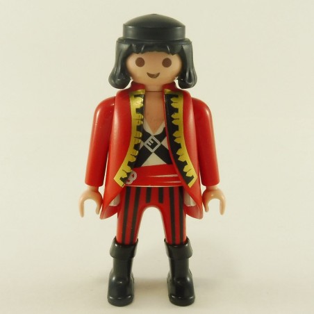 Playmobil 23560 Playmobil Pirate Rouge et Blanc avec Manteau Rouge