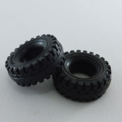 Playmobil 27351 Playmobil Lot of 2 tires for Jeep Vintage Width 1