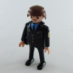 Playmobil 29042 Playmobil Man Police Officer Black Small Mustache Brown