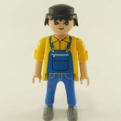 Playmobil 23550 Playmobil Blue and Yellow Man with Jumpsuit and Gray Sneakers