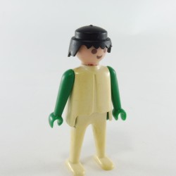 Playmobil 26160 Playmobil Homme Blanc et Vert Vintage Mains Fixes Jauni Pieds Lisses