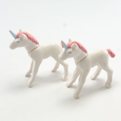 Playmobil 7180 Playmobil Baby Lot of 2 Unicorn White and Pink Blue Horn