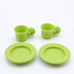 Playmobil 3690 Playmobil Set of 2 Plates and 2 Green Cups