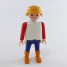 Playmobil 1074 Playmobil Man Knight Blue Red and White Orange Boots
