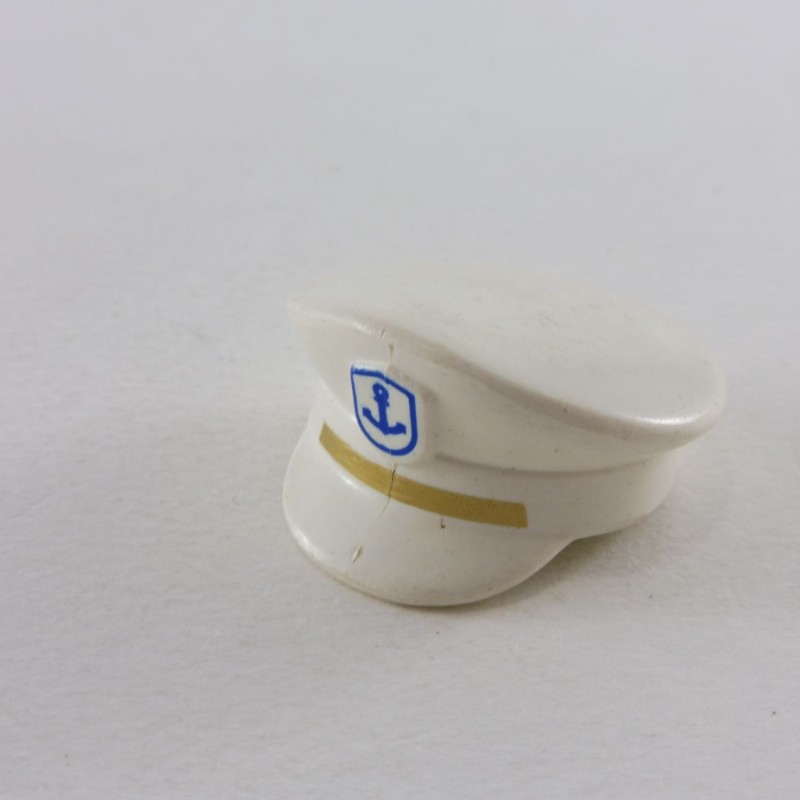 Playmobil 17018 Playmobil Chapeau Casquette de Capitaine Blanche avec Ancre
