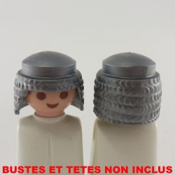 Playmobil 4055 Playmobil Lot of 2 Gray Hair in Chainmail