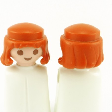 Playmobil 22184 Playmobil Lot de 2 Cheveux pour Homme Moyen Age Oranges Foncés