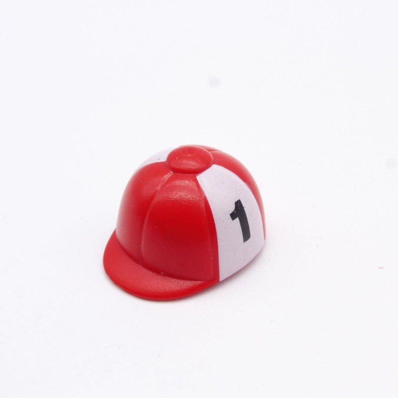 Playmobil 16034 Chapeau Bombe de Cavalier Rouge et Blanche