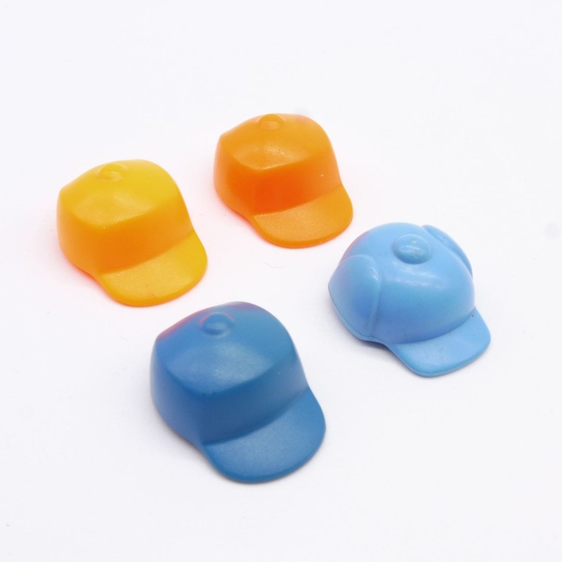 Playmobil 17654 Pack of 4 Children's Caps Blue Orange