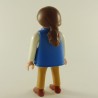 Playmobil Femme Moderne Blanc et Marron avec Gilet Bleu 3950 4150 4888
