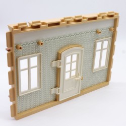 Playmobil 4307 Large Exterior Wall Facade 5300 Yellowing House Green Wallpaper