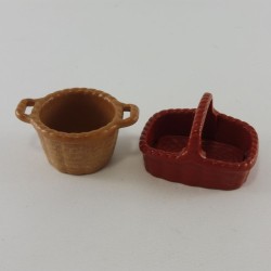 Playmobil 25146 Playmobil Set of 2 Brown Kitchen Baskets 1900 5622