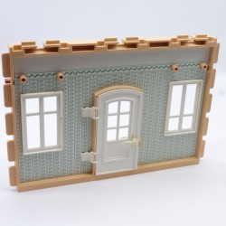 Playmobil 4292 Large Exterior Wall Facade with Green Wallpaper Maison 5300