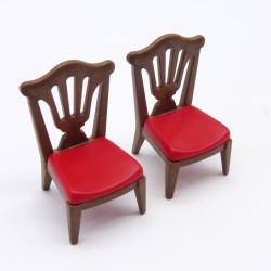 Playmobil 7648 Set of 2 Red Dining Chairs 1900 70894 5320