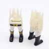 Playmobil 19737 Pack of 2 Pairs of White Officer Legs with Black Boots