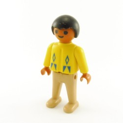 Playmobil 14990 Playmobil Enfant Garçon Indien Vintage Jaune Marron 3396
