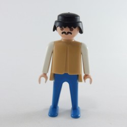 Playmobil 16242 Playmobil Man Light Blue Brown White Mustache Cowboy 3747