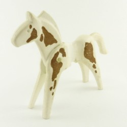 Playmobil 1632 Playmobil White and Brown Horse 1st Generation Little Dirty