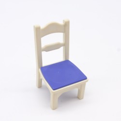 Playmobil 9261 White and Blue Chair 1900 Kitchen 5317 Slight Yellowing