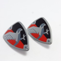 Playmobil 17439 Playmobil Set of 2 Shields Silver Red Black Tete Falcon