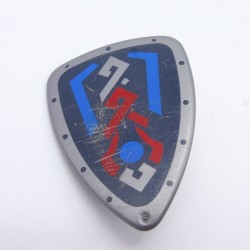Playmobil 8166 Shield Gray Blue and Red Worn