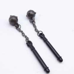 Playmobil 3527 Set of 2 Black Handle Maces