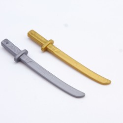 Playmobil 12360 Set of 2 Golden and Gray Katana Sabers