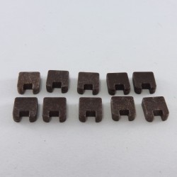 Playmobil 6956 Playmobil Lot of 10 Finishes Cache Hole Steck Dark Brown