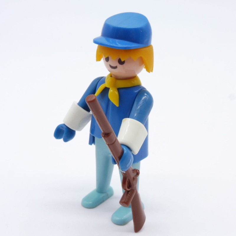 Playmobil 7443 Soldat Nordiste Vintage Cheveux Jaunes 3242 3244 3419 3420