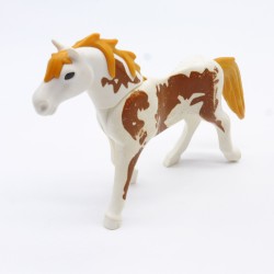 Playmobil 9295 Cheval Blanc et Caramel 3rd Generation a little dirty and worn