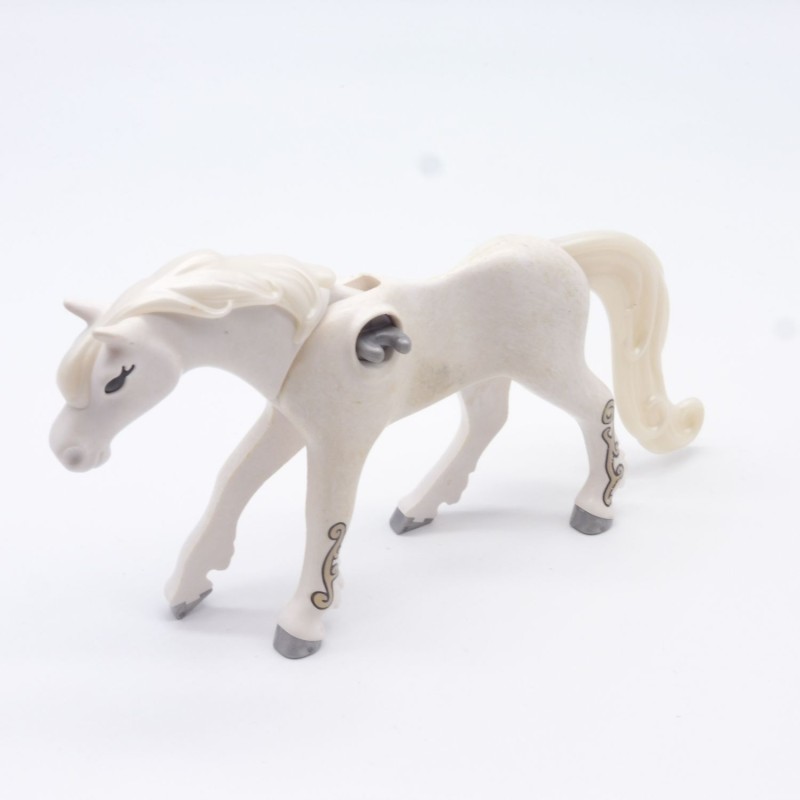 Playmobil 7494 White Horse Pegasus without wings 5144 5052 5985 9289 a little dirty