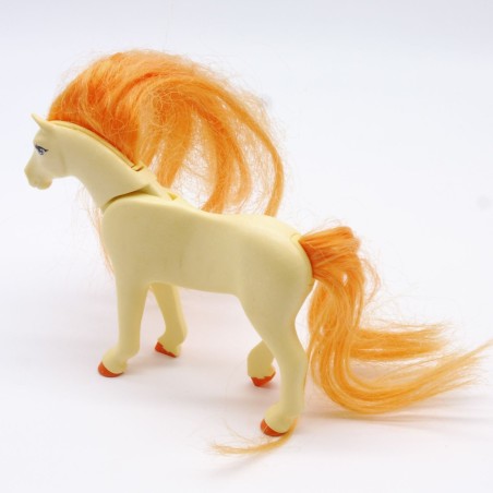 Playmobil 7503 Cheval Jaune avec Grande Crinière Orange 5656 6168