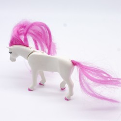 Playmobil 7504 White and Pink Horse with Large Pink Mane 6166 6856 9161