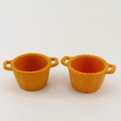 Playmobil 10007 Playmobil Set of 2 Orange Round Baskets