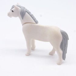 Playmobil 9205 White and Gray pony a little dirty