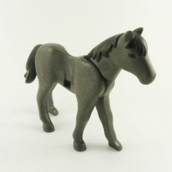 Playmobil 3868 Playmobil Dark Gray Horse of 2nd Generation with Black Mane