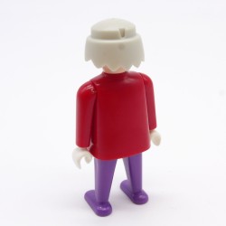 Playmobil Homme Violet et Rouge Gros Ventre Moustache Noire 3742