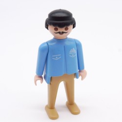 Playmobil 16725 Man Brown and Blue Black Mustache 3758